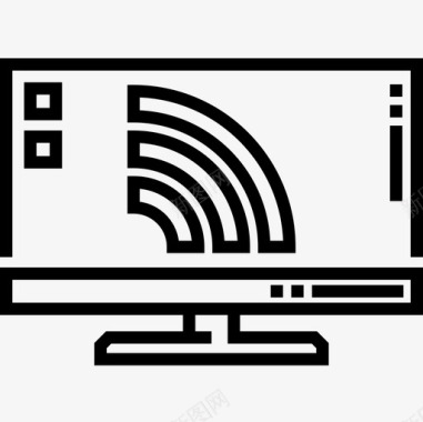 智能电视domotics11线性图标图标