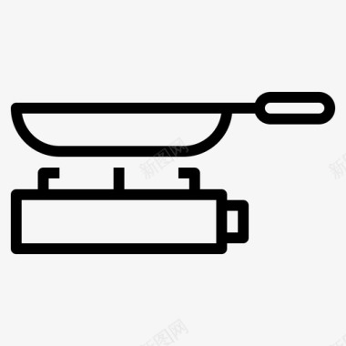 平底锅煮沸器厨师图标图标