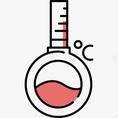 可爱胶水温度计图标