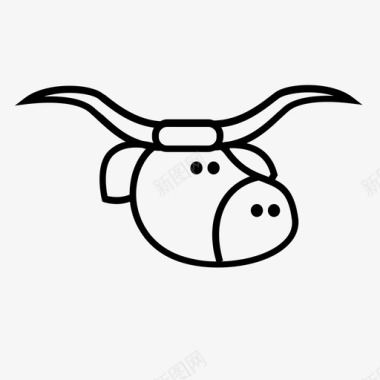 长角羚羊动物牛图标图标
