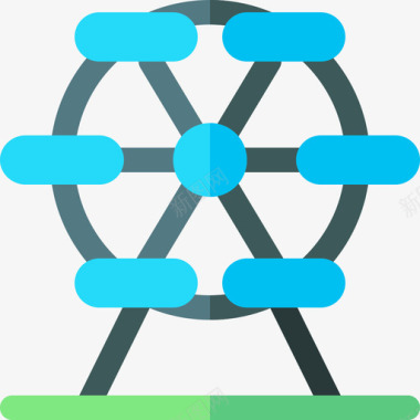 摩天轮城市生活6平淡图标图标