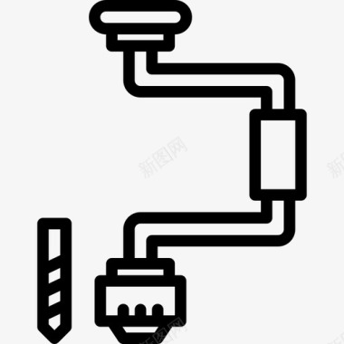 木工钉钻头木工11线性图标图标