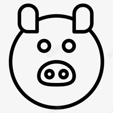猪中国文化图标图标