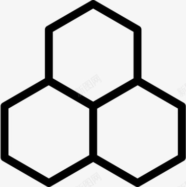 唯美蜂巢蜂巢自然57线性图标图标