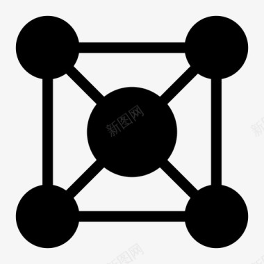 网络连接枢纽图标图标