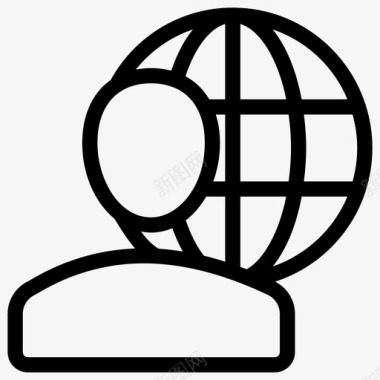 国际商人企业家全球商人图标图标