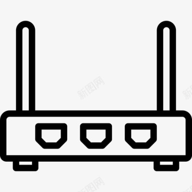 处理器硬件图标路由器计算机硬件8线性图标图标