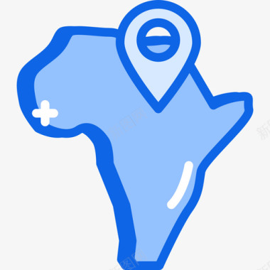 非洲导航22蓝色图标图标