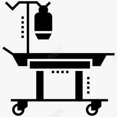 医疗表情包病人担架医院担架医疗担架图标图标