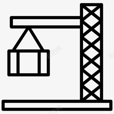 物料运输车起重机运输车辆图标图标