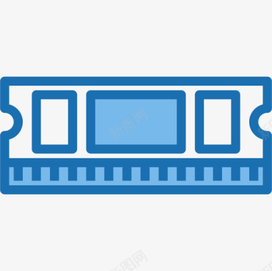 计算机滑块Ram计算机26蓝色图标图标