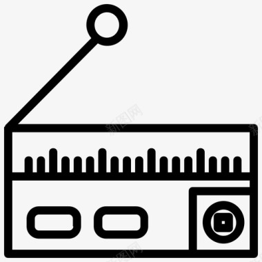 调频收音机通讯调频图标图标