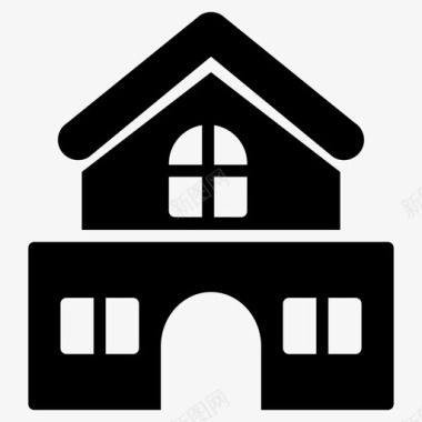 立体地标建筑家建筑物房子图标图标