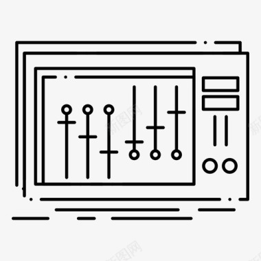 dj演奏者控制台dj混音器图标图标