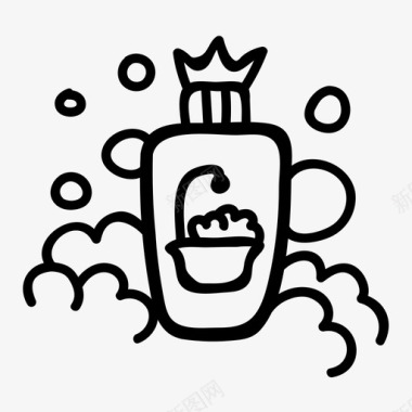 泡泡浴泡泡浴浴室泡泡图标图标