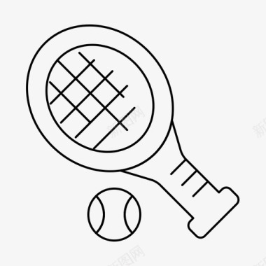 球球免抠素材球球拍运动图标图标