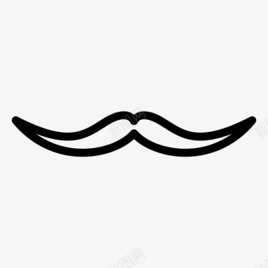男性轮廓胡子理发店头发图标图标