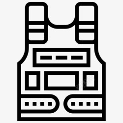 警用装备军装防弹背心防弹衣图标高清图片