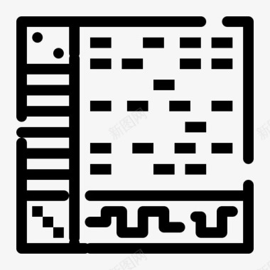 矢量虚线底纹音序器软件应用音频图标图标