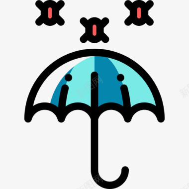 雨伞雨伞网络犯罪11颜色遗漏图标图标