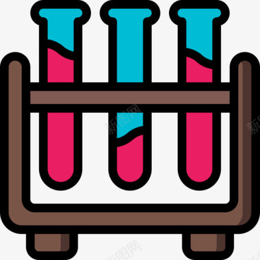 医疗器械矢量ps试管医疗器械5线性颜色图标图标