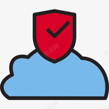 公共标识安全保护互联网安全41线性颜色图标图标