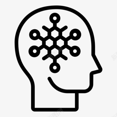 思维方案科学思维大脑头脑图标图标