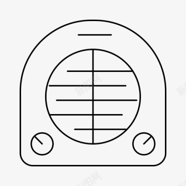 V4风扇加热器暖气图标图标