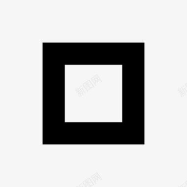 正方形空白立方体图标图标