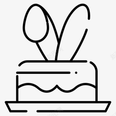 蛋糕复活节鸡蛋图标图标