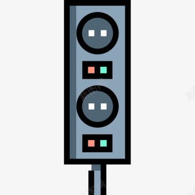 电路板电子37线性彩色图标图标
