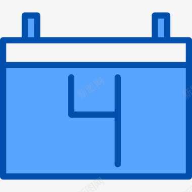 时间久远日期时间和地图4蓝色图标图标