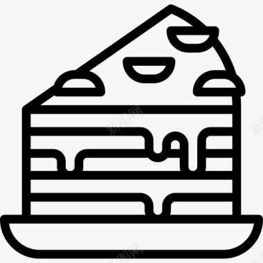 牛腩块蛋糕块快餐51直系图标图标