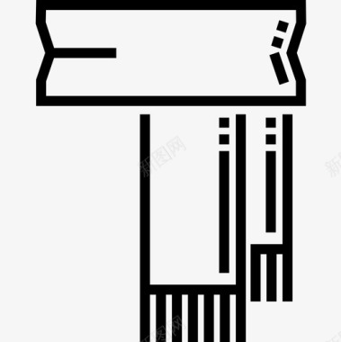 透气围巾围巾冬季51直线型图标图标