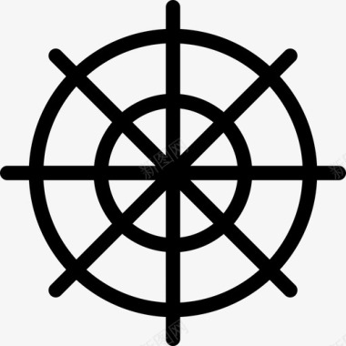 方向盘船齿轮图标图标