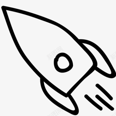 火箭宇宙飞船科技图标图标