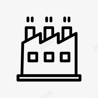 工厂质量工厂建筑工业图标图标