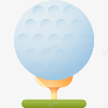 高尔夫球高尔夫球积极生活方式8彩色图标图标