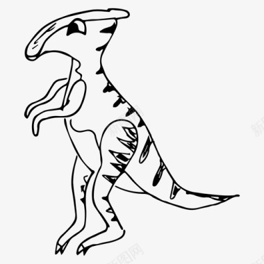 恐龙动物头骨恐龙动物副龙图标图标