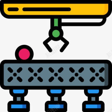 装置输送装置工业40线性颜色图标图标