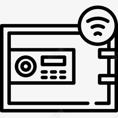 熟悉保险图标保险箱domotics8线性图标图标