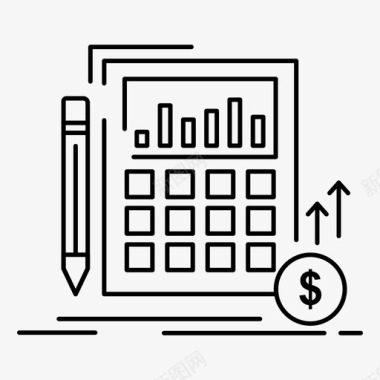 网络金融计算数据金融图标图标