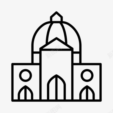 大教堂天主教基督教图标图标