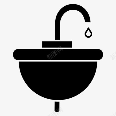 水槽浴室洗手池图标图标