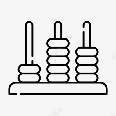 算盘算盘计算器数学图标图标