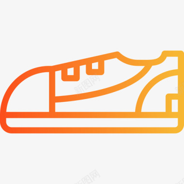 运动鞋背包客4渐变色图标图标