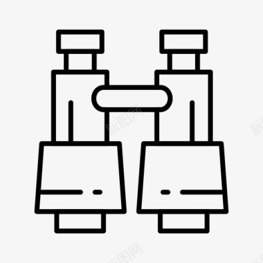 野外生存双筒望远镜野外眼镜搜索图标图标