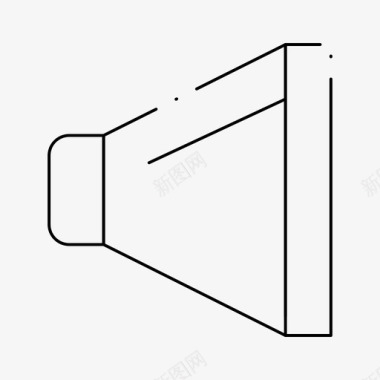 交叉虚线声音扬声器音量图标图标