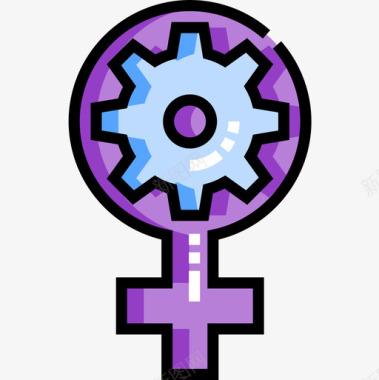职业女性女权主义7直系肤色图标图标