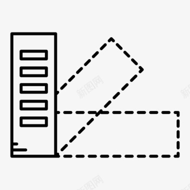 矩形形状工具旋转标尺图标图标